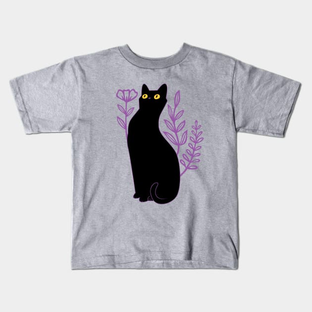 Funny Black Cat Kids T-Shirt by marieltoigo